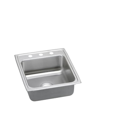 Elkay Lustertone Stainless Steel 19-1/2 X 22 X 4-1/2 Single Bowl Top Mount Ada Sink LRADQ2022450